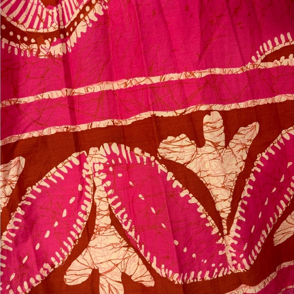 NWOT House of Harlow 1960 Keyhole Tied Midi Skirt Pink Brown M - Picture 5 of 5